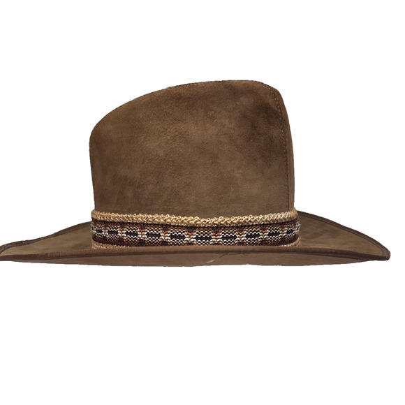 Vintage Stetson Canadian Suede Western Cowboy Hat W/Feather JBS Pin 7 1/2 main image 6